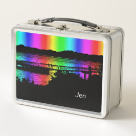 Lunchbox personalizado de silueta arcoiris