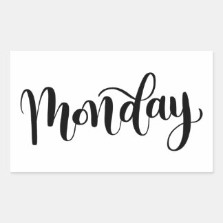 Lunes - Pegatina de caligrafía/letras