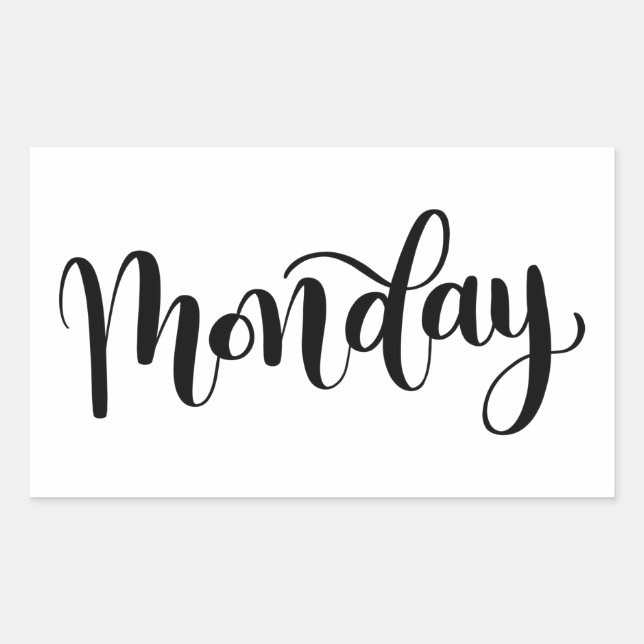 Lunes - Pegatina de caligrafía/letras (Anverso)