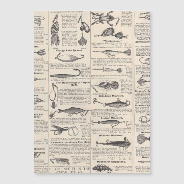 Lures de la pesca de vintage: pescador de la época (Anverso)