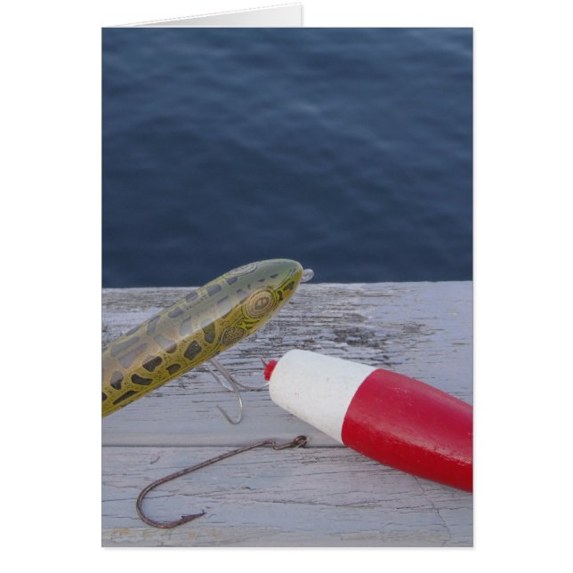 lures de pesca en el lago azul blanco rojo... (Frente)