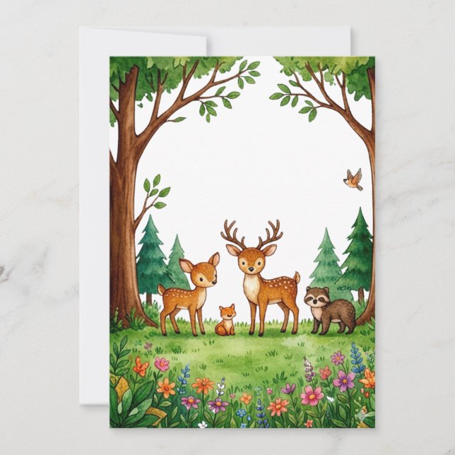 Lush Woodland Meadow Illustration (Anverso)