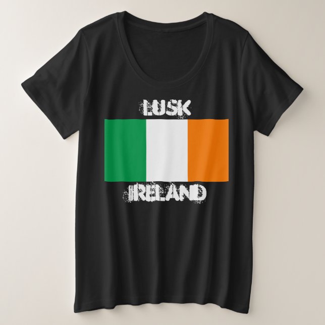 Lusk, Irlanda con bandera irlandesa (Anverso del diseño)
