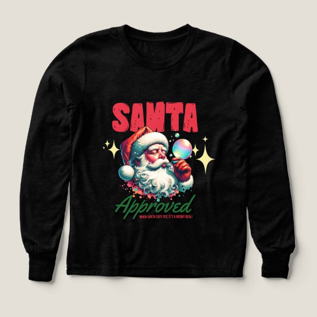  🎅 Lustiges Weihnachts-Shirt – Santa Approved (Diseño frontal)