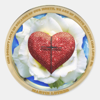 Luther Rosa Pegatina