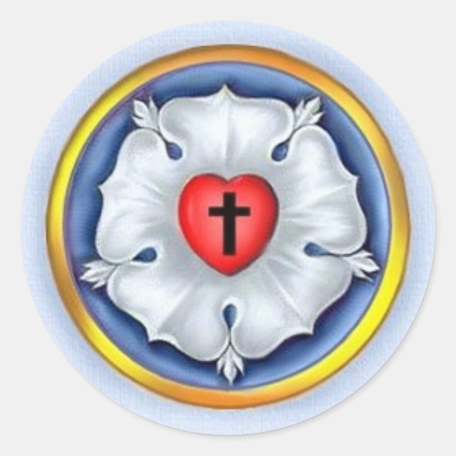 Luther Rosa Pegatina (Anverso)