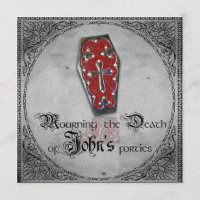 Luto de la muerte de la invitación del fiesta (de