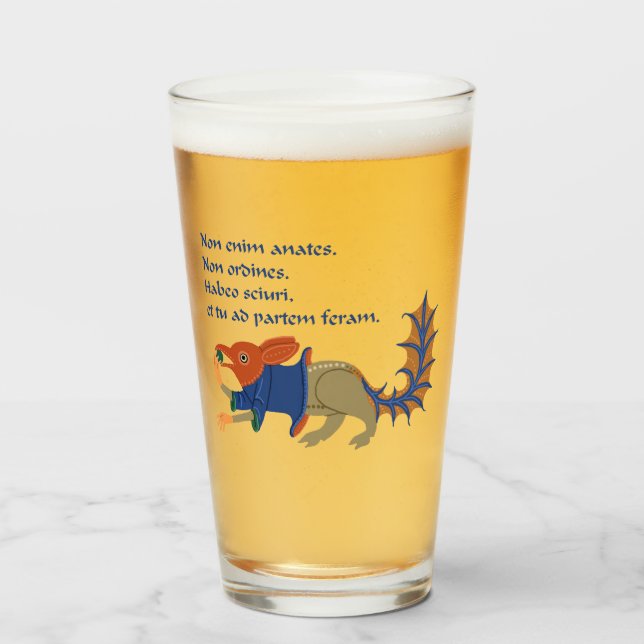 Luttrell Psalter "Squirrel" Tumbler de vidrio (Anverso (lleno))