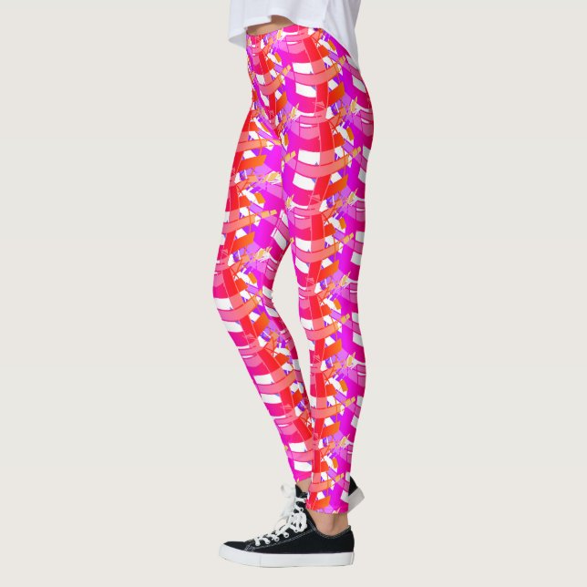 Luv my Pink - Abstract Yoga Lady Leggings (Izquierda)