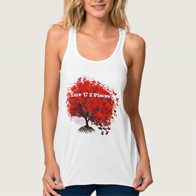 Luv U 2 piezas Camiseta Girar raíces Piezas de rom (Anverso)