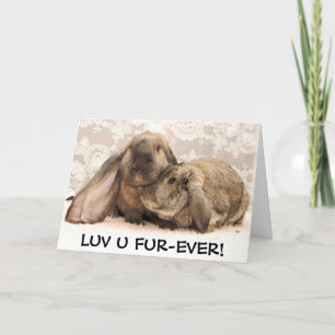 "¡Luv U Fur-Ever!" Tarjeta de Navidad