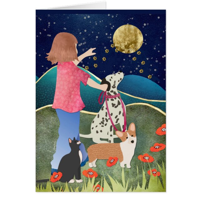 LUV U HACIA LA LUNA Y LA ESPALA mascota simpatía (Frente)