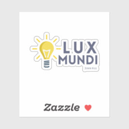 Lux Mundi (Luz de la Palabra) Pegatina de la Bibli