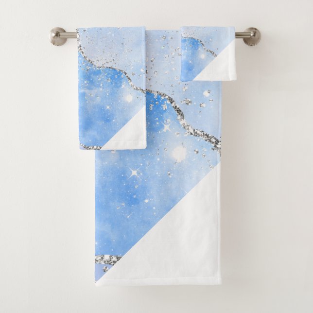 LUXE AQUA BLUE SPARKLE MÁRMOL ÁNGULO PERSONALIZADO (In situ)