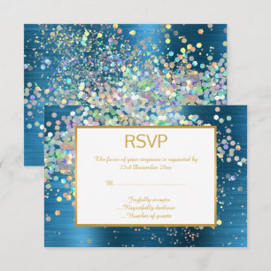 LUXE AZUL ARCOIRIS HOLOGRÁFICO SPOT RSVP