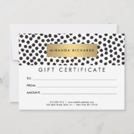 Luxe Black Confetti Dots II Gift Certificate