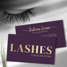 Luxe Burgundy Gold Lash Technician Tarjeta de Nego