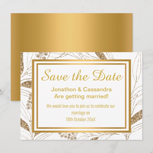 LUXE GOLD BOTANICAL AHORRA LA FECHA (Anverso / Reverso)