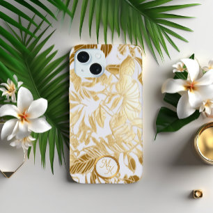 Luxe Gold y Ivory Monstera Leaf