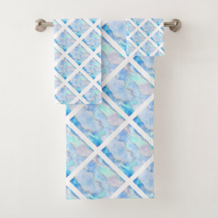 LUXE HAMPTON BLUE MARBLE GRID