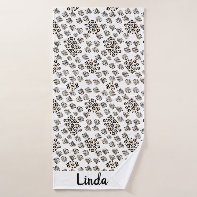 Luxe modern animalprint be brave girl (Toalla de baño)