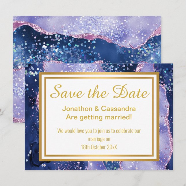 LUXE NAVY PURPLE GOLD GUVE FECHA (Anverso / Reverso)