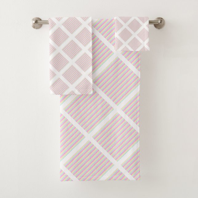 LUXE PASTEL CHEVRON WHITE GRID (In situ)