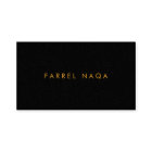 Luxurioso Gold Text en tarjeta de visita de Reliev