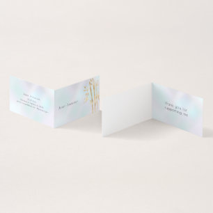 Luxurious Gold Bamboo QR Code tarjeta de visita