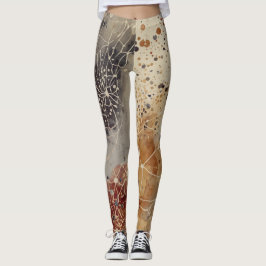 Luxury,Abstract Gold Black Brown Beige Leggings