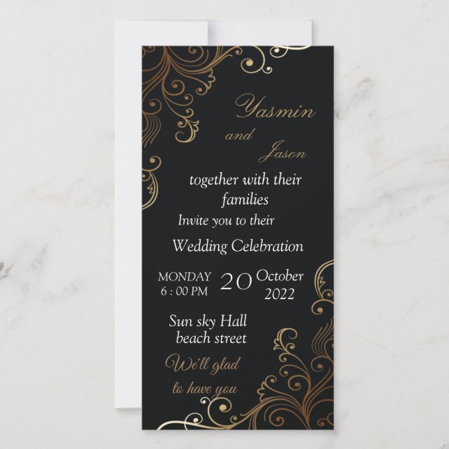 luxury  Black Invitation (Anverso)