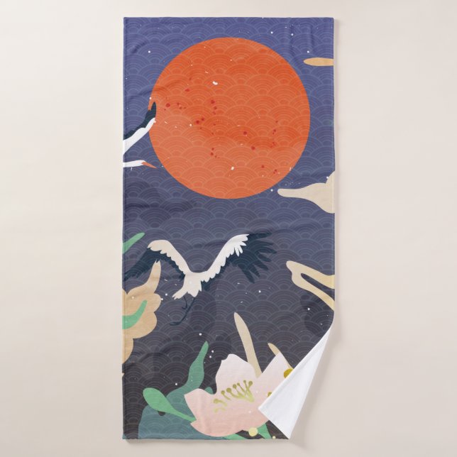 Luxury gold oriental style background. Chinese and (Toalla de baño)