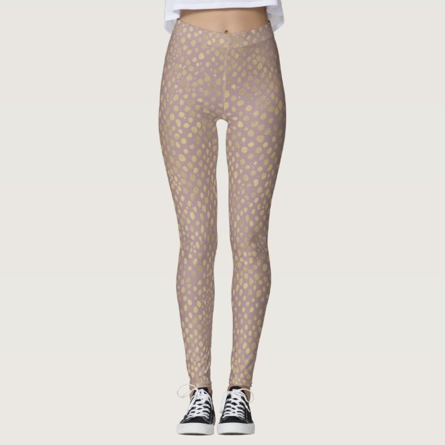 Luxury Gold pixels and Rose Gold Leggings (Anverso)