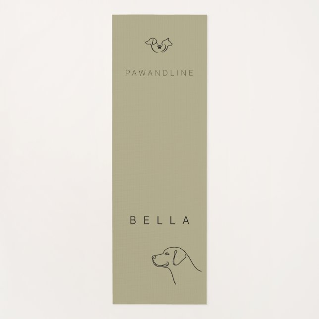 Luxury Labrador Yoga Mat | Personalized Name (Anverso)