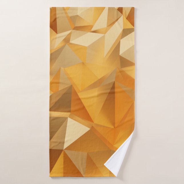 Luxury modern design gold polygon background 3d re (Toalla de baño)