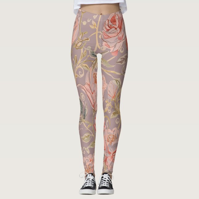 Luxury Peach Gold Roses with Rose Gold Leggings (Anverso)