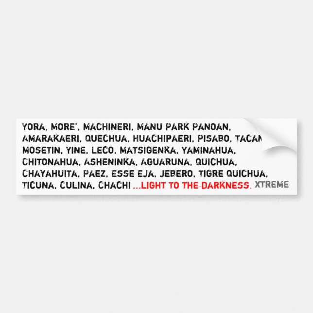 luz a la pegatina para el parachoques de la (Frente)