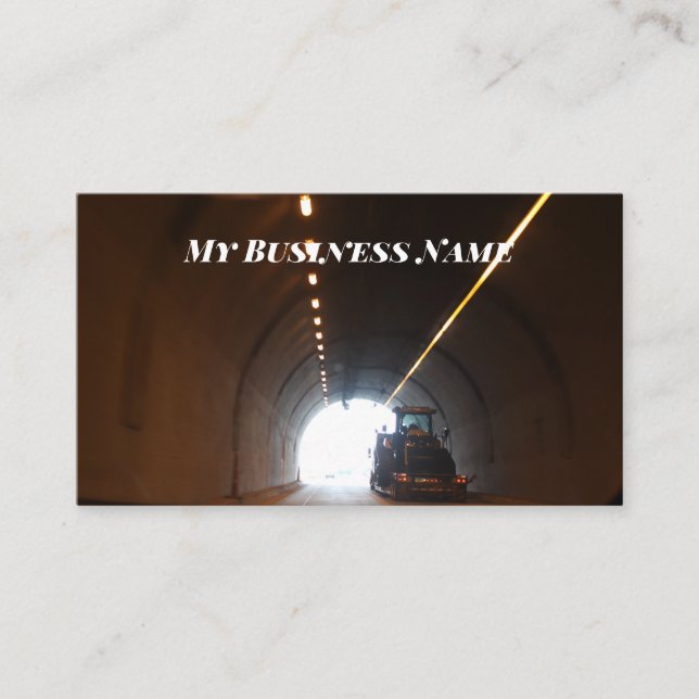 Luz al final de las tarjetas de negocios del túnel (Anverso)