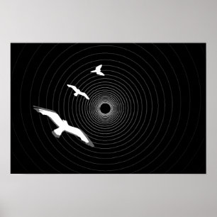 Luz al final del túnel Póster abstracto