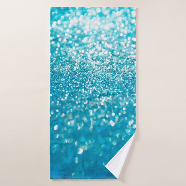 Luz azul abstracta en el fondo (Toalla de baño)