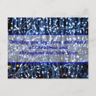 Luz azul Resumen Navidades de texto postal