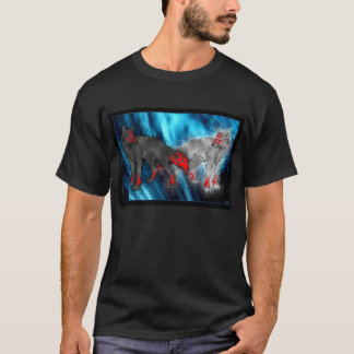 Luz contra la camiseta oscura del lobo