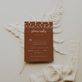 Luz de cadena Menú de Boda de Terracotta Elección 