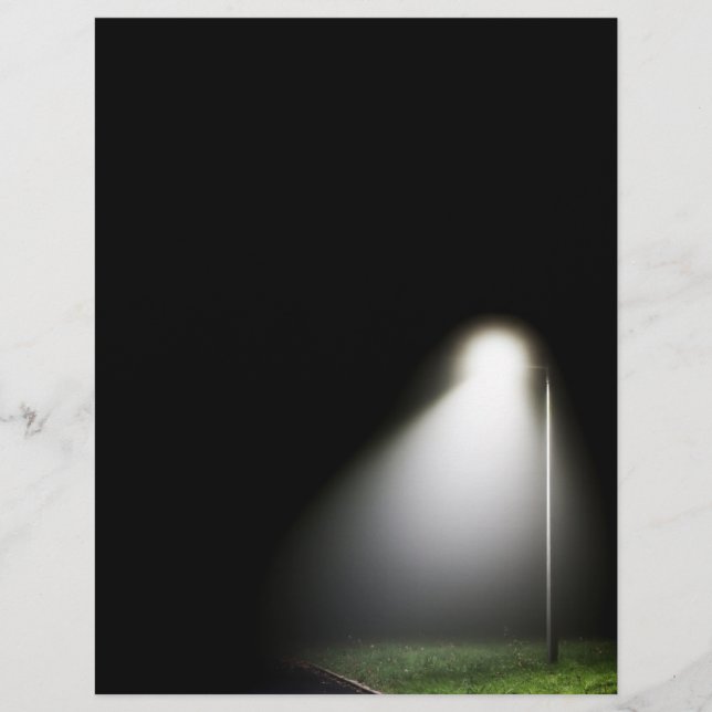 Luz de calle única por la noche - volante (Frente)