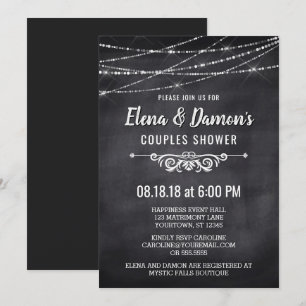 Luz de cuerda de verano Invitación de ducha de las