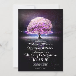 luz de cuerdas románticas árbol invitaciones de bo