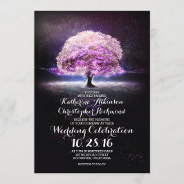 luz de cuerdas románticas árbol invitaciones de bo