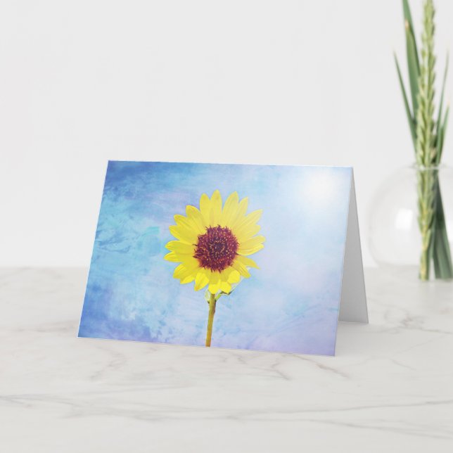 Luz de girasol 2 Tarjeta de escritura John 12:46 (Anverso)