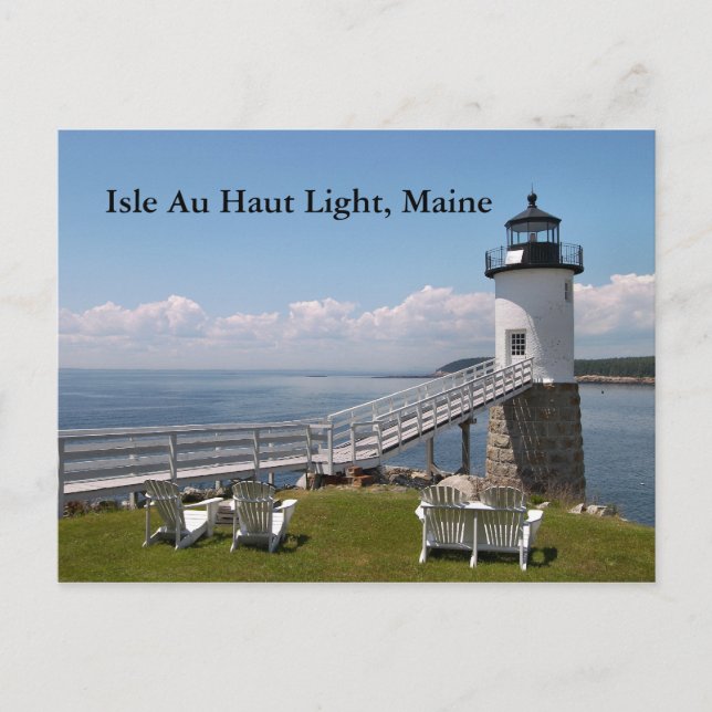 Luz de Isle Au Haut, Postales de Maine (Anverso)