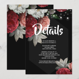 Luz de la cuerda floral de Borgoña Invitación